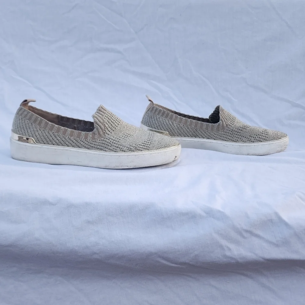 Andiamo Gold Shimmer Mesh Stretch Pull on Casual Shoe Sz 7.5